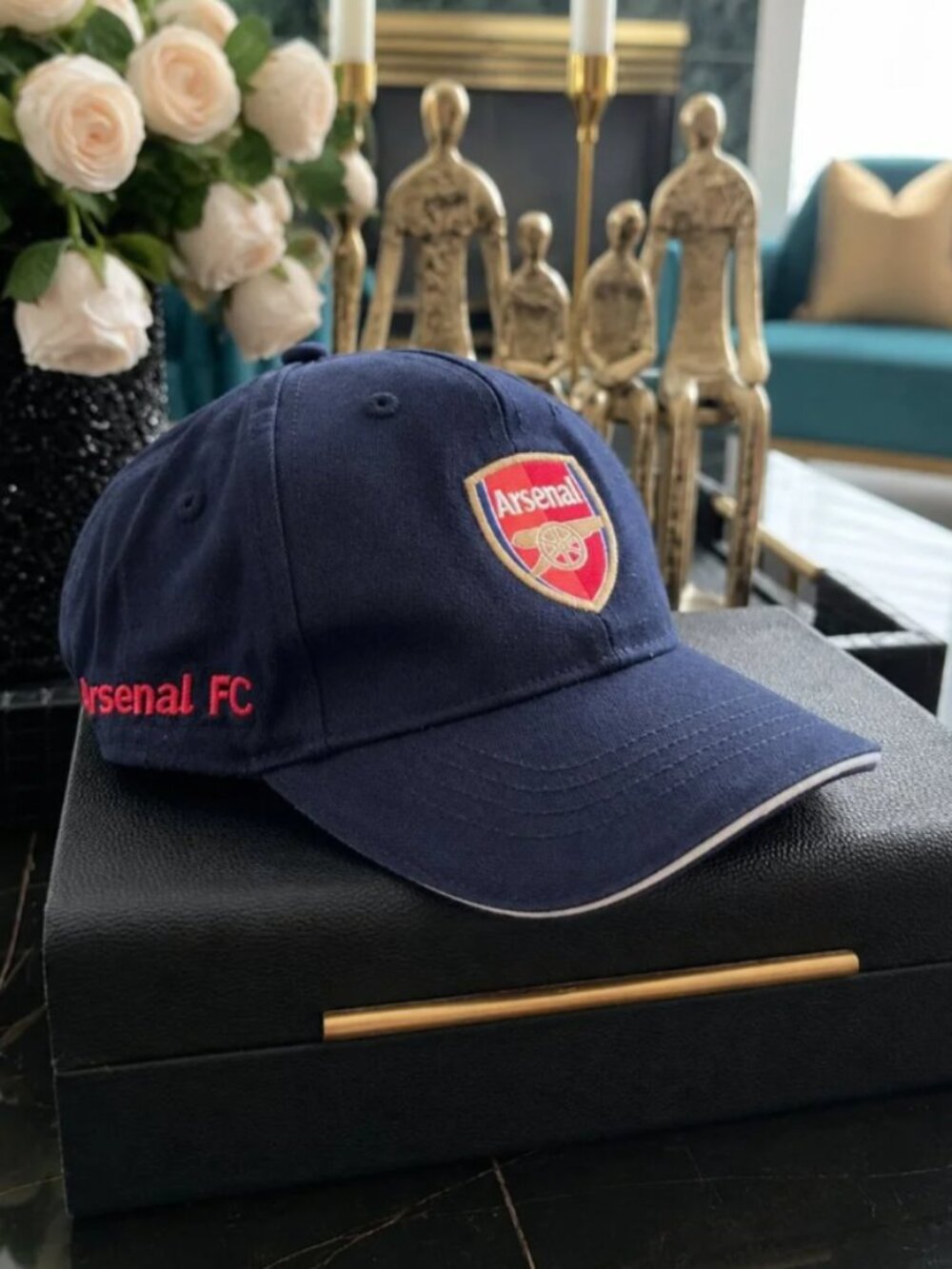 Arsenal FC Toddler Baseball Cap Navy Adjustable Embroidered Soccer Hat